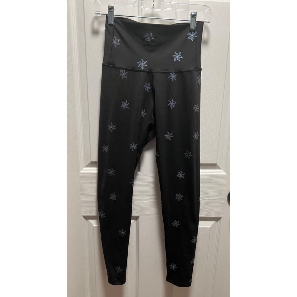 CHRLDR | Black All Over 6-Point Star High Waisted‎ Leggings Sz M